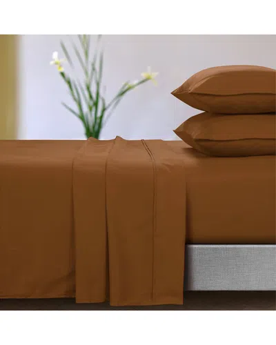 Tribeca Living Microfiber Extra Deep Pocket Sheet Set In Tan