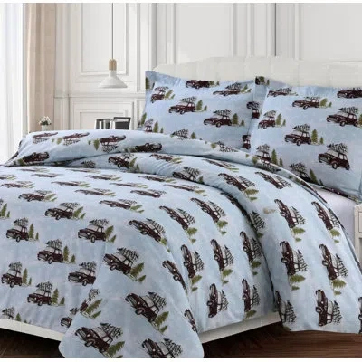 Tribeca Living Oversized Duvet Cover Set In Blue