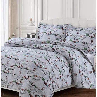 Tribeca Living Oversized Duvet Cover Set In Gray
