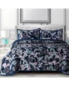 Tribeca Living Pariza Velvet Oversized Quilt Set In Multicolor