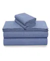 Tribeca Living Portuguese Cotton 2-pc. Pillowcase Set, King In Blue