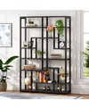 Tribesigns Black Bookshelf Bookcase 9-tier Bookcase 5.9ft Tall Display Bookshelf Organizer With Open Storage Sh In Black