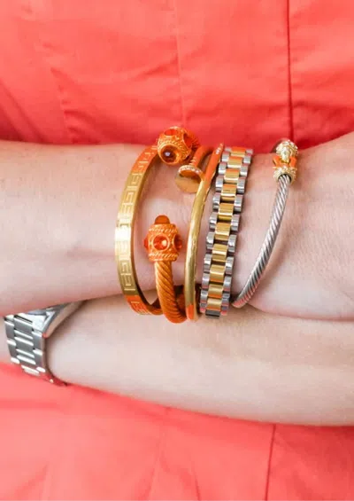 Tricia Ryan Women's Colored Rope Bangles Bracelet In Orange In Multi