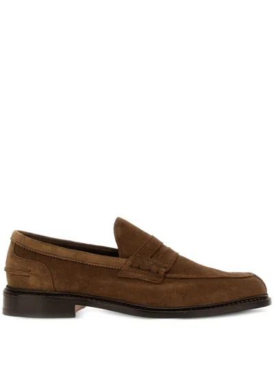 Tricker's Adam Suede Loafers In Brown