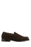 TRICKER'S BROWN SUEDE REPELLO LOAFERS