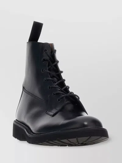 Tricker's Chunky Sole Ankle Boots With Pull Tab