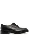 Tricker's Lace-up Leather Brogues In Black