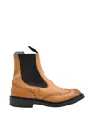 Tricker's Laced Boots With Brogue Detailing