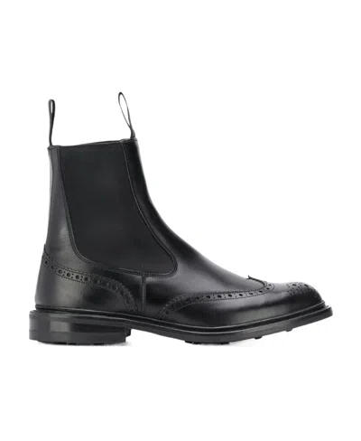 Tricker's Logo Boots In Black