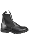 Tricker's Polished Black Leather Ankle Boot In Black
