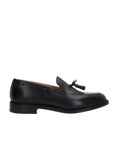 Tricker's Tassel-detail Leather Loafers In Black