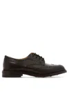 Tricker's Brogue Lace-up Derby Shoes With Round Toe