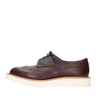 Tricker's Flat Shoes Brown In Marrone Marroni