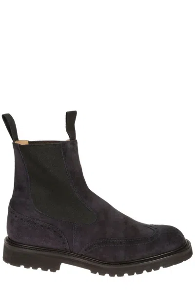 Tricker's Henry Ankle Boots In Purple