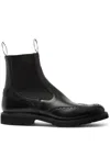 Tricker's Chunky Sole Round Toe Ankle Boots In Black