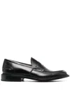 Tricker's Polished Calfskin Penny Loafers With Stitching