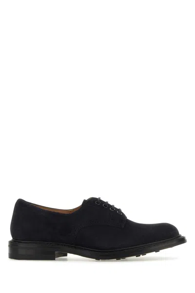 Tricker's Midnight Blue Suede Daniel Lace-up Shoes