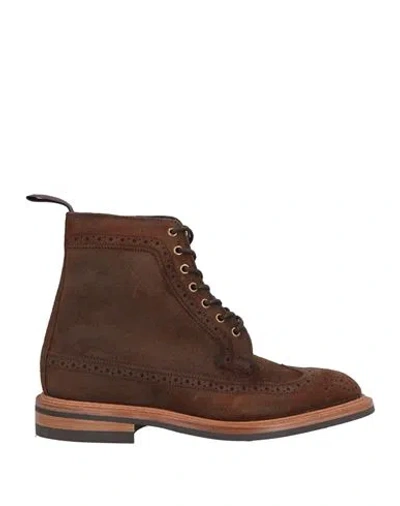Tricker's Man Ankle Boots Chocolate Brown Size 8 Leather