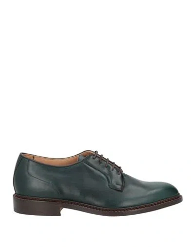 Tricker's Man Lace-up Shoes Dark Green Size 8.5 Leather