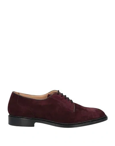 Tricker's Man Lace-up Shoes Dark Purple Size 14 Leather