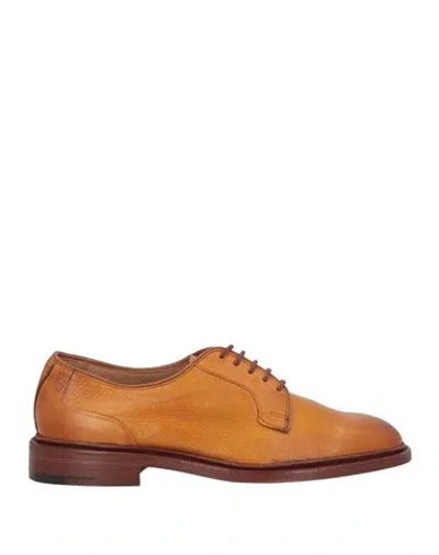 Tricker's Man Lace-up Shoes Tan Size 9 Leather In Brown