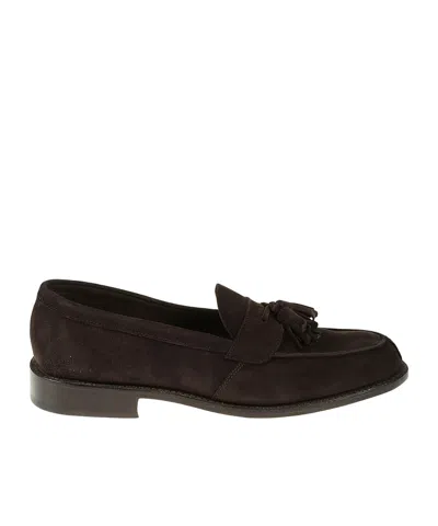 Tricker's Tony Castorino Tassel Detailed Loafers In Black