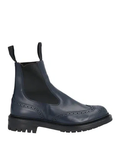 Tricker's Woman Ankle Boots Navy Size 8.5 Calfskin