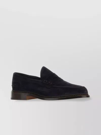 Tricker's Adam Loafers In Dark Suede In Black
