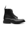 Tricker's Lace-up Leather Boots In Black