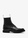 Tricker's Chunky Sole Round Toe Ankle Boots In Black