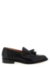 Tricker's Black Calf Leather Moccasin With Decorative Tassel In Black