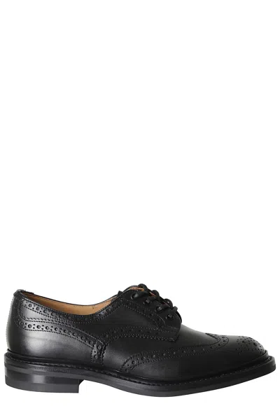 Tricker's Black Wingtip Bourton Leather Brogues