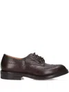 Tricker's Bourton Derby Shoes With Intricate Perforated Detailing In Brown