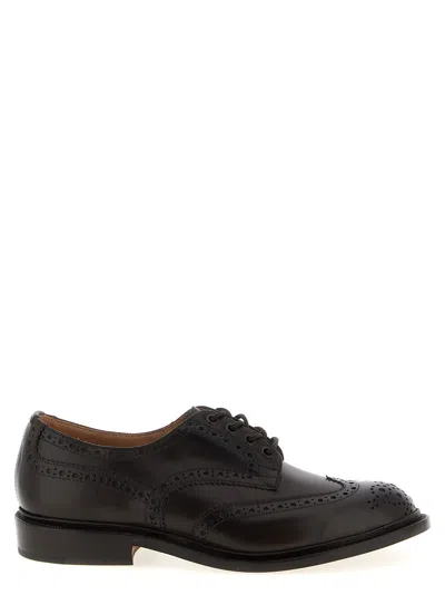 Tricker's Brown Lace Up Leather Shoes In Multi