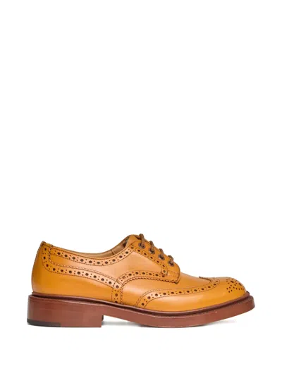 Tricker's Bourton Leather Derby Shoes In Brown