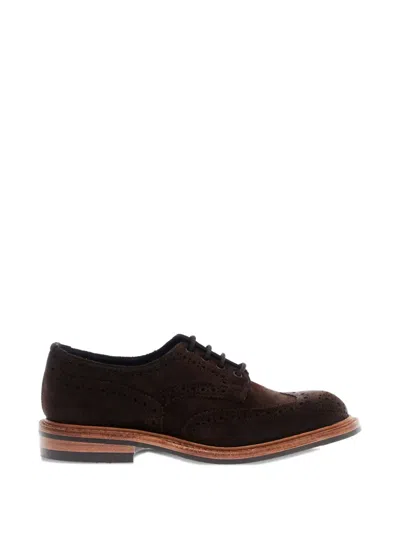 Tricker's Bourton Suede Derby Shoes In Multi
