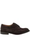 Tricker's Lace-up Shoes Featuring Brogue Detailing In Black