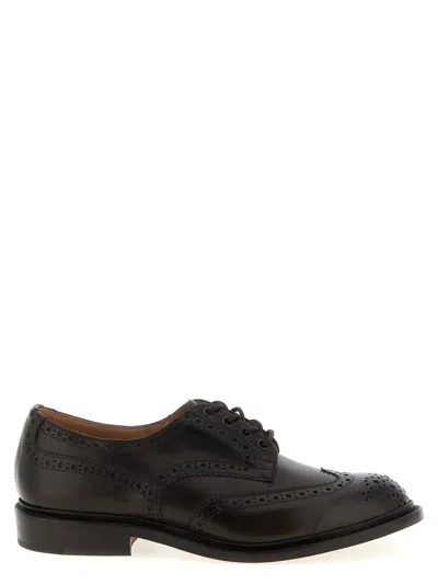 Tricker's Brown Lace Up Leather Shoes In Multi