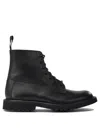 Tricker's Lace-up Leather Boots In Black