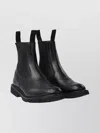 Tricker's Chunky Sole Round Toe Ankle Boots In Black