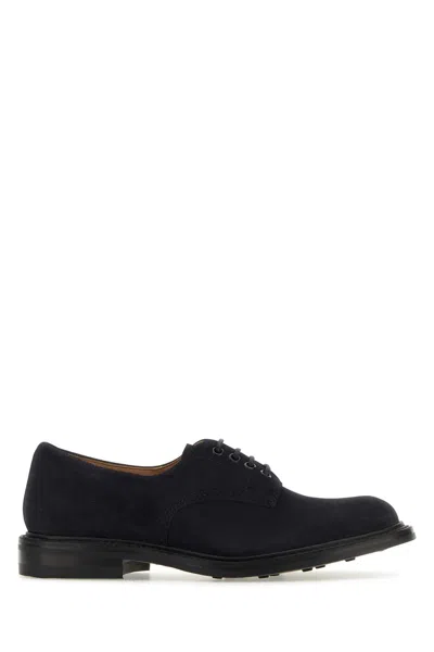 Tricker's Daniel Suede Lace Up Shoes Leather In Black