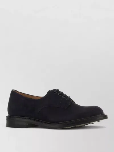 Tricker's Daniel Suede Lace Up Shoes Leather In Black
