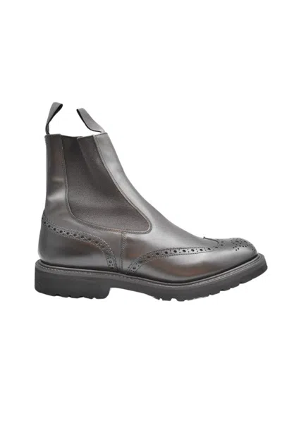 Tricker's Flat Shoes Brown In Gray