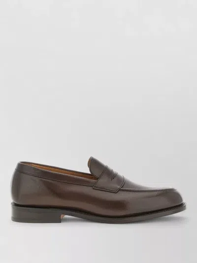 Tricker's Havard Loafers Leather Sole Penny Strap In Brown