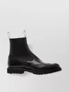Tricker's Chunky Sole Round Toe Ankle Boots In Black