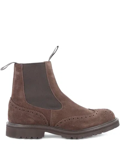 Tricker's Henry Brogue-detail Chelsea Boots In Brown