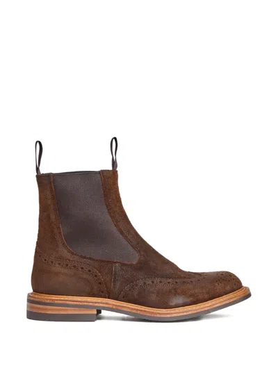 Tricker's Henry Suede Boots In Brown