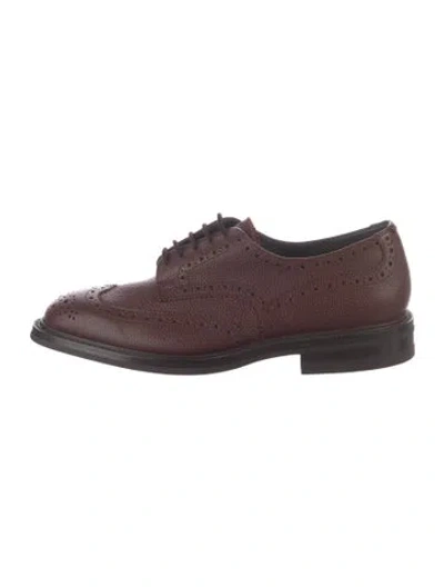 Pre-owned Tricker's Leather Brogues In Burgundy