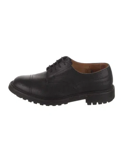 Pre-owned Tricker's Leather Derby Shoes In Black