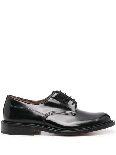 Tricker's Leather Derby Shoes In Black